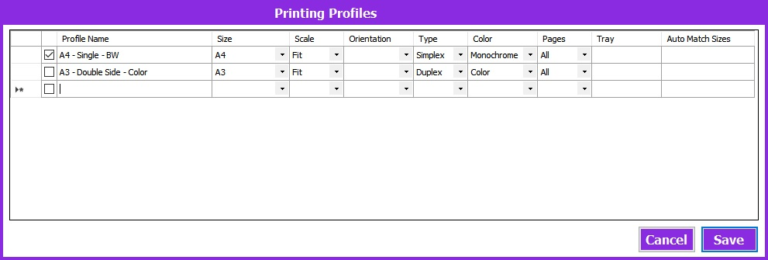 Create Printing Profiles